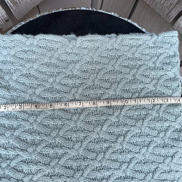 Knitted Cowl & Headband Indigo Cable Snood Blue Heather New Tags. - Picture 11 of 12